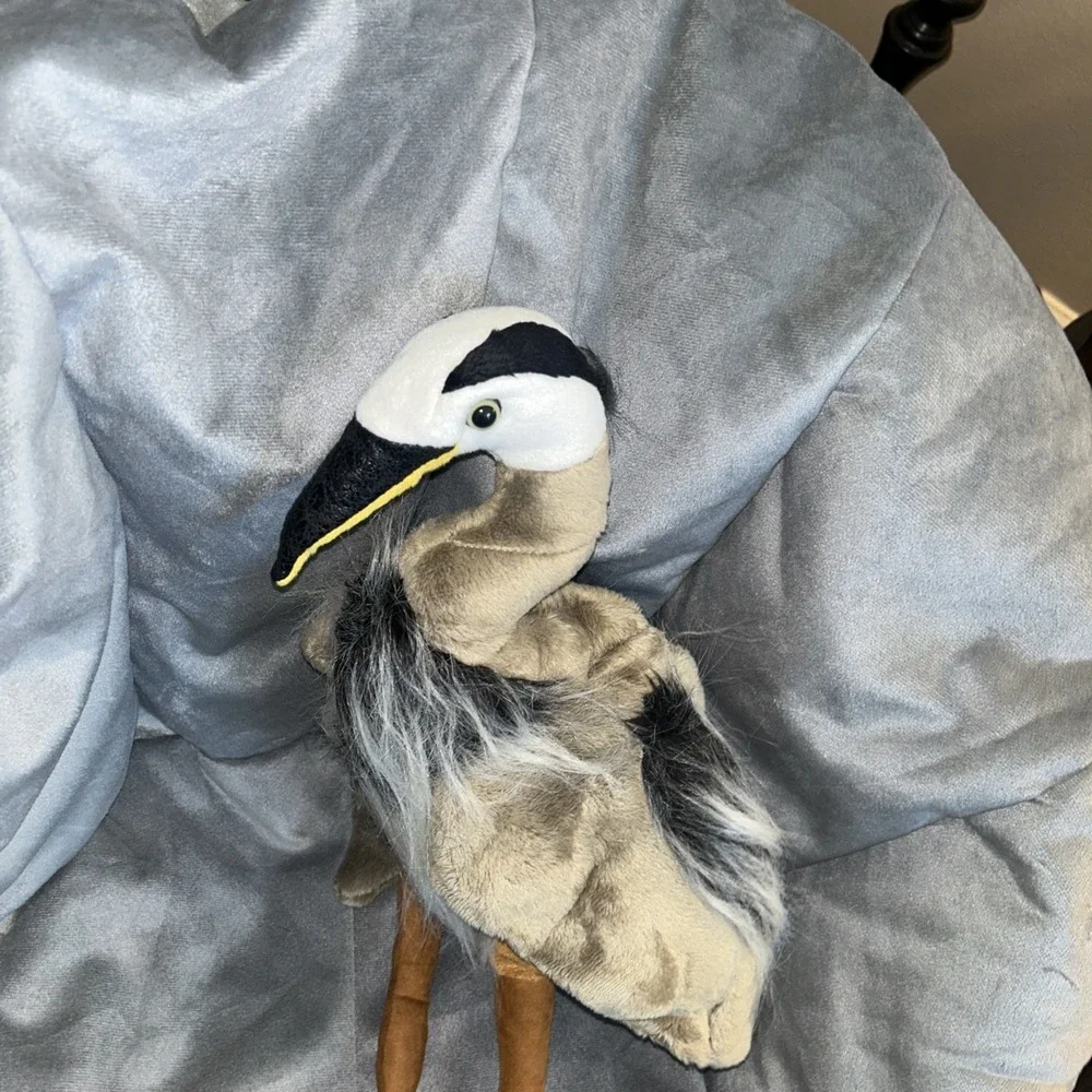 Folkmanis Great Blue Heron Hand Puppet Bird Plush Large 26